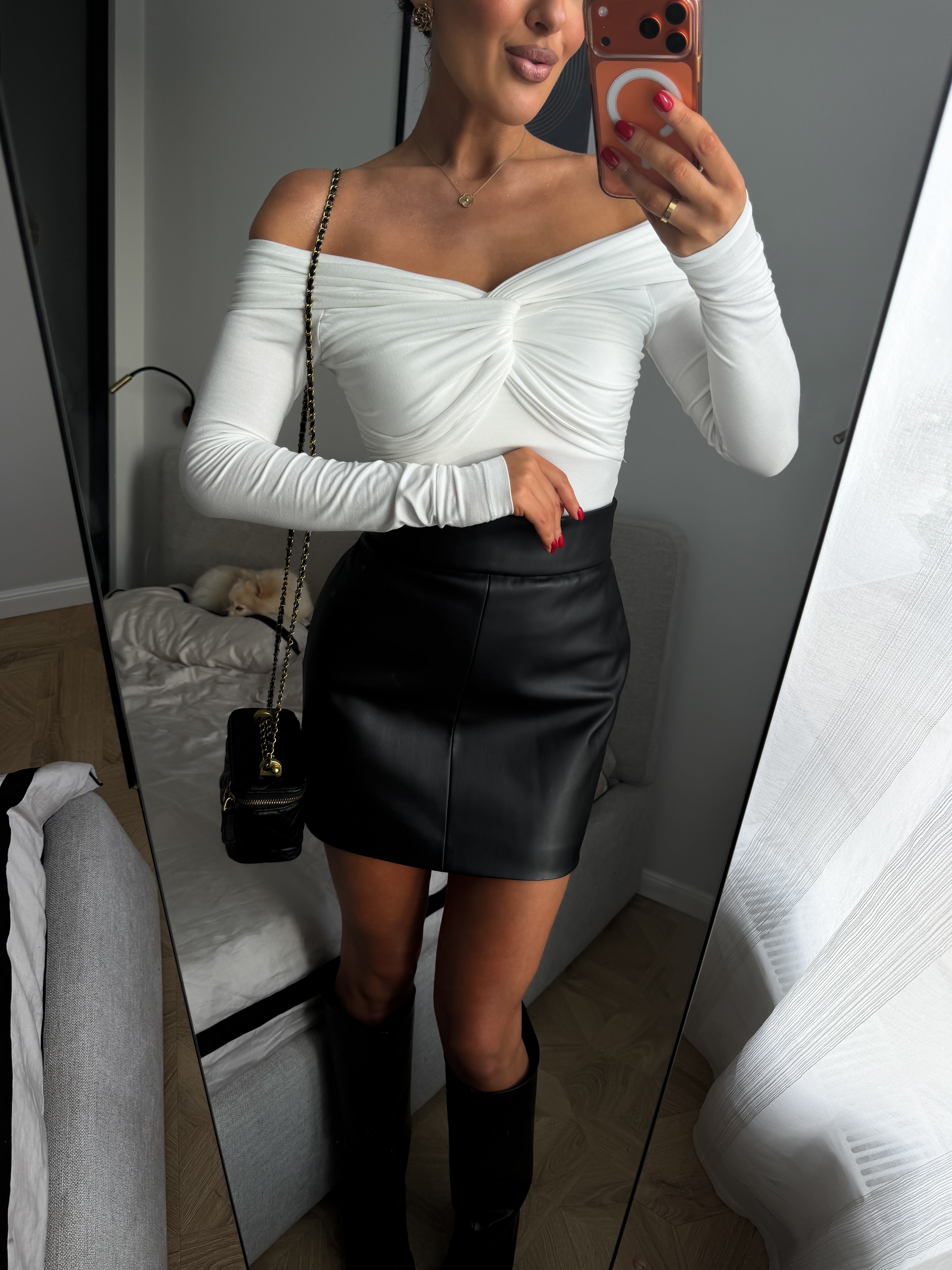 Лонг з переплетенням молочного кольору