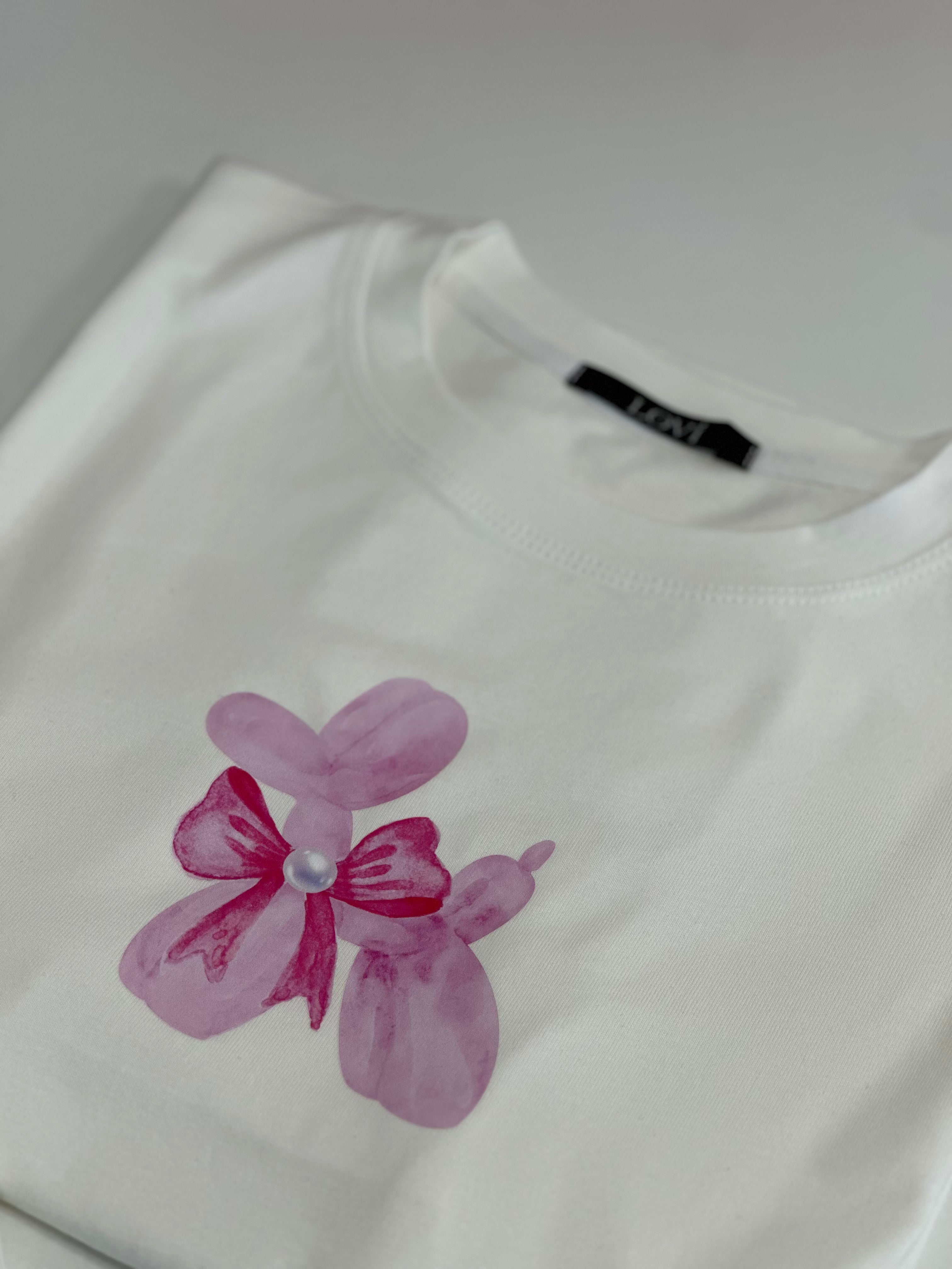 T-shirt pink dog