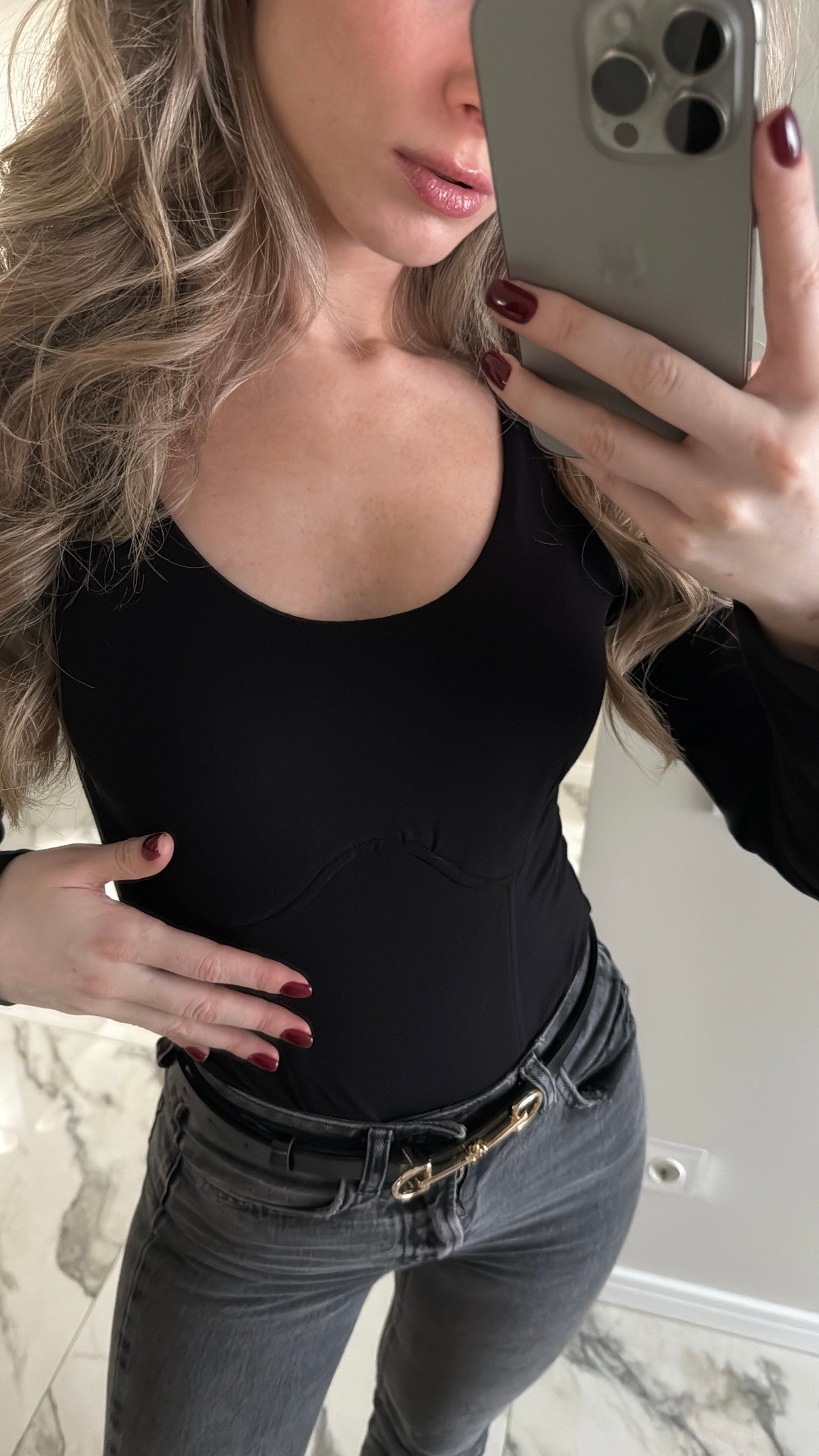 Боді з корсетом в чорному кольорі