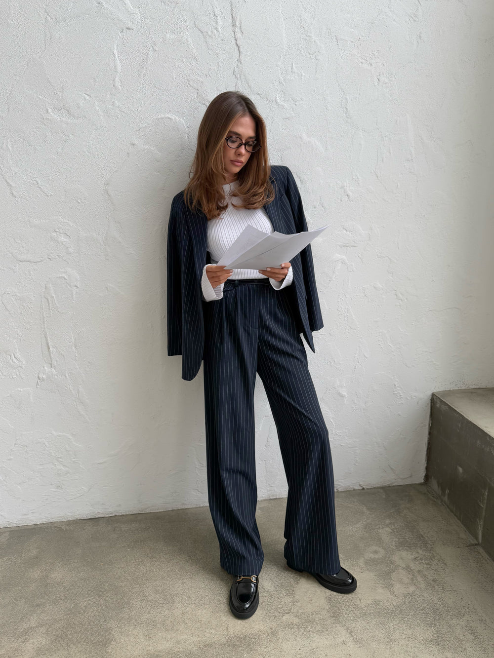 Gray Straight Pants