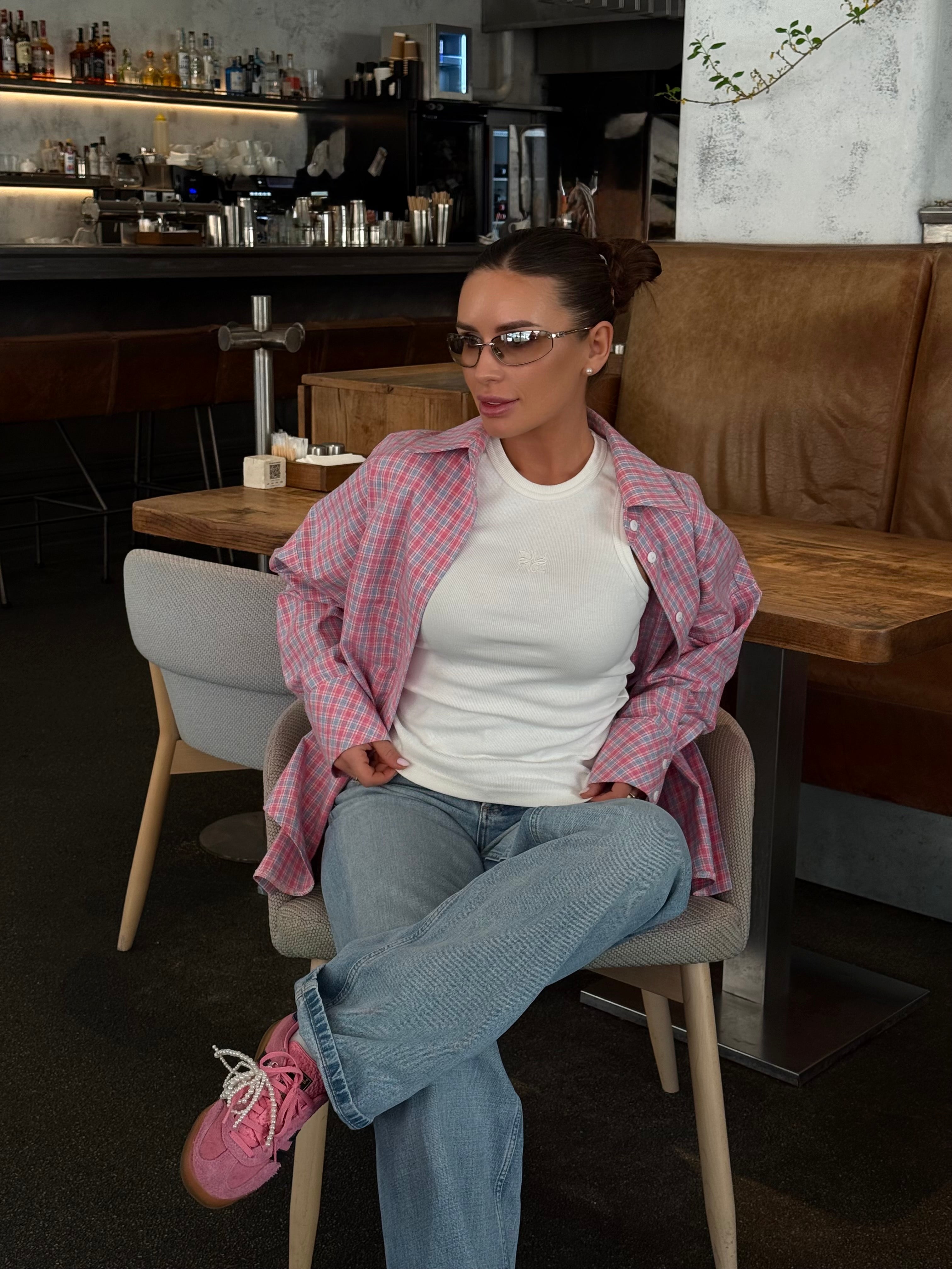 Майка з кашкорсе в молочному кольорі