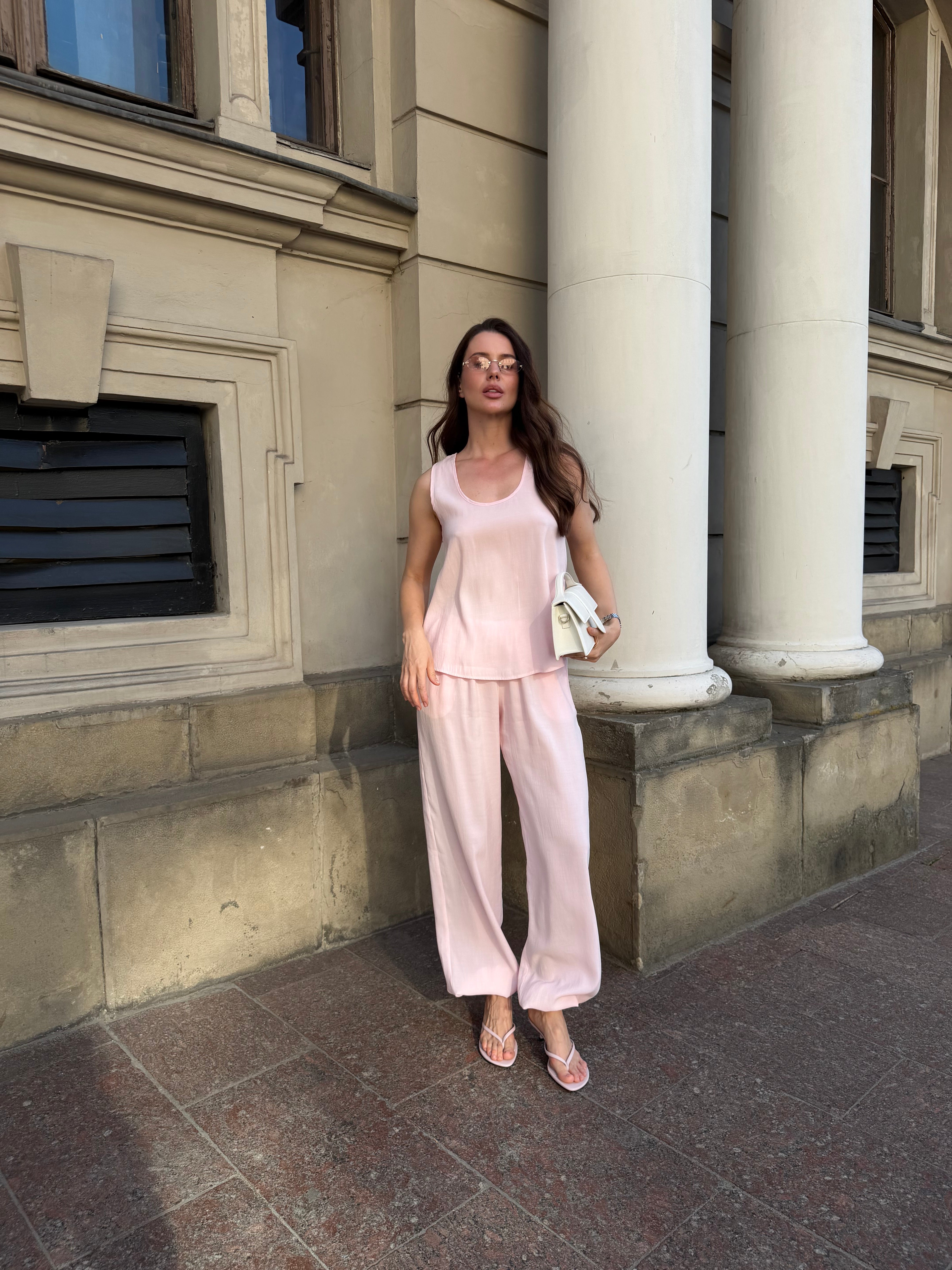 Штани-аладіни з модалу в рожевому кольорі