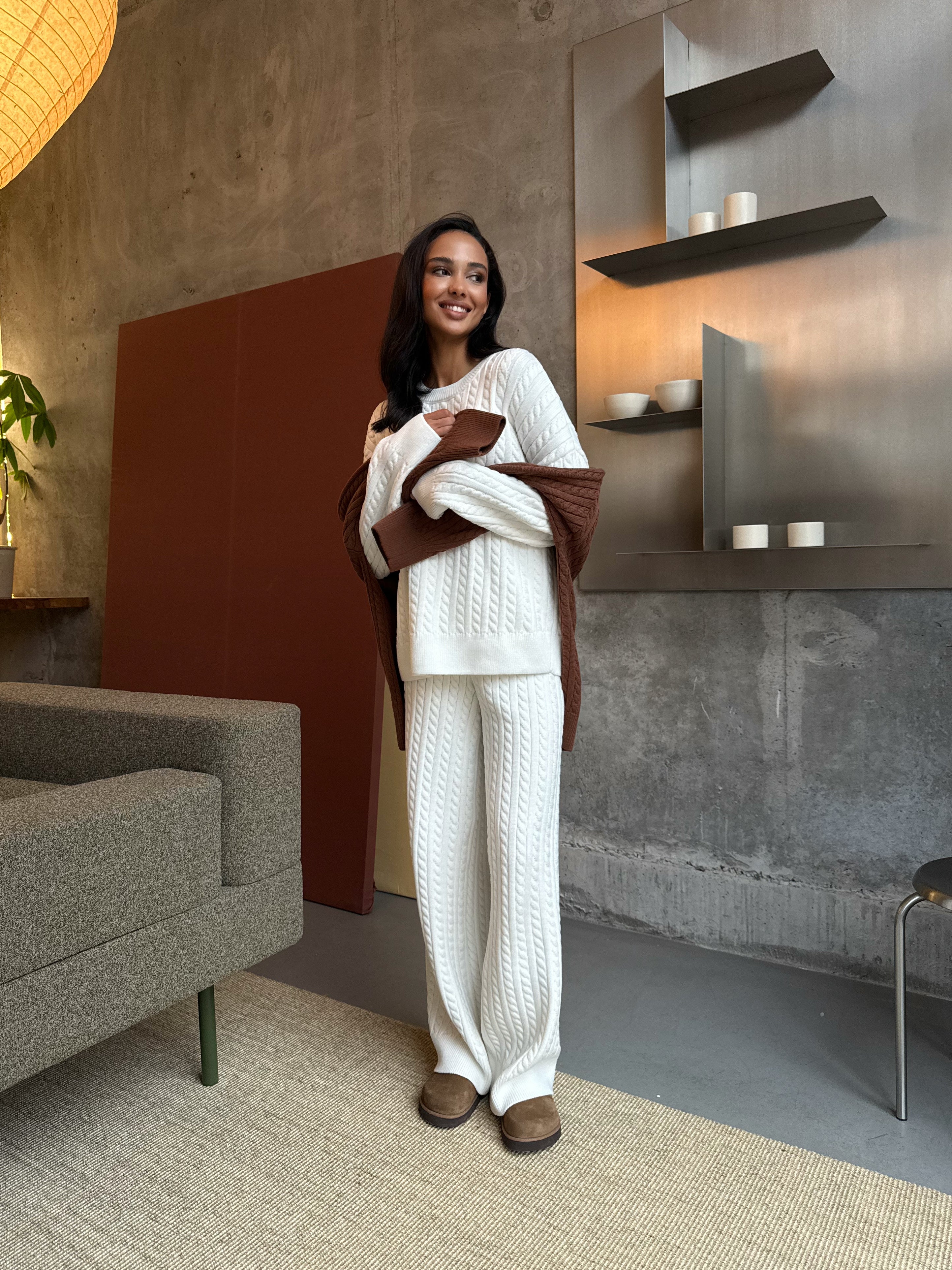 Костюм косичка молочного кольору