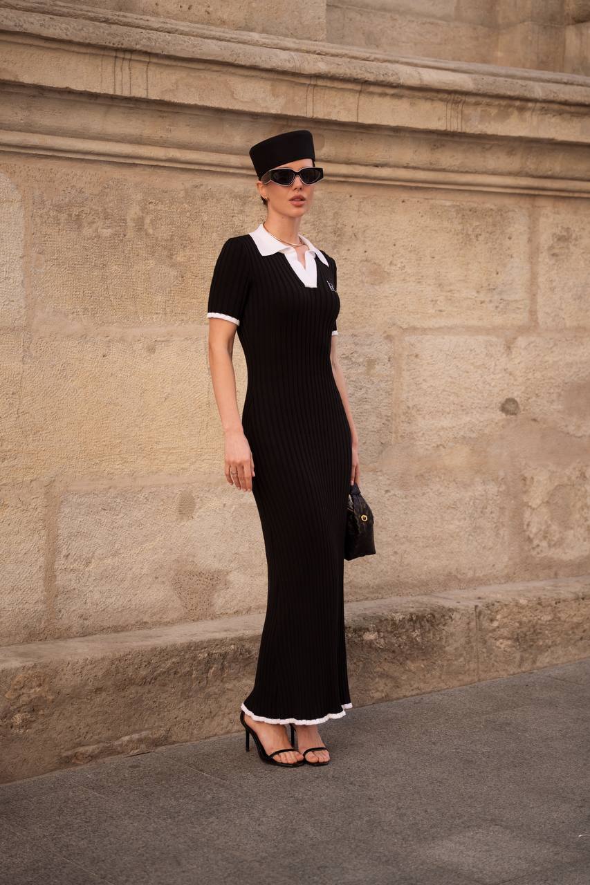 Сукня поло в чорному кольорі