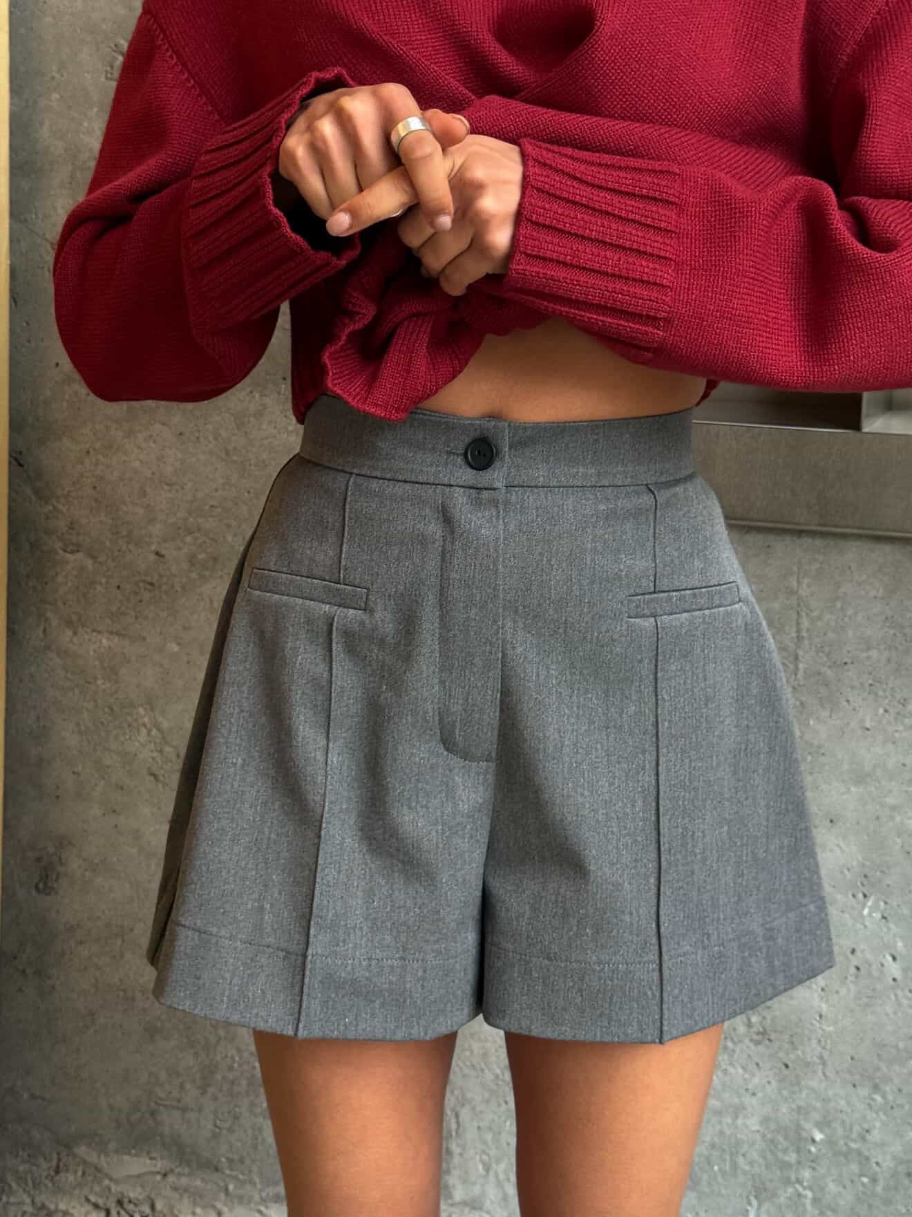 Шорти з вовни сірого кольору