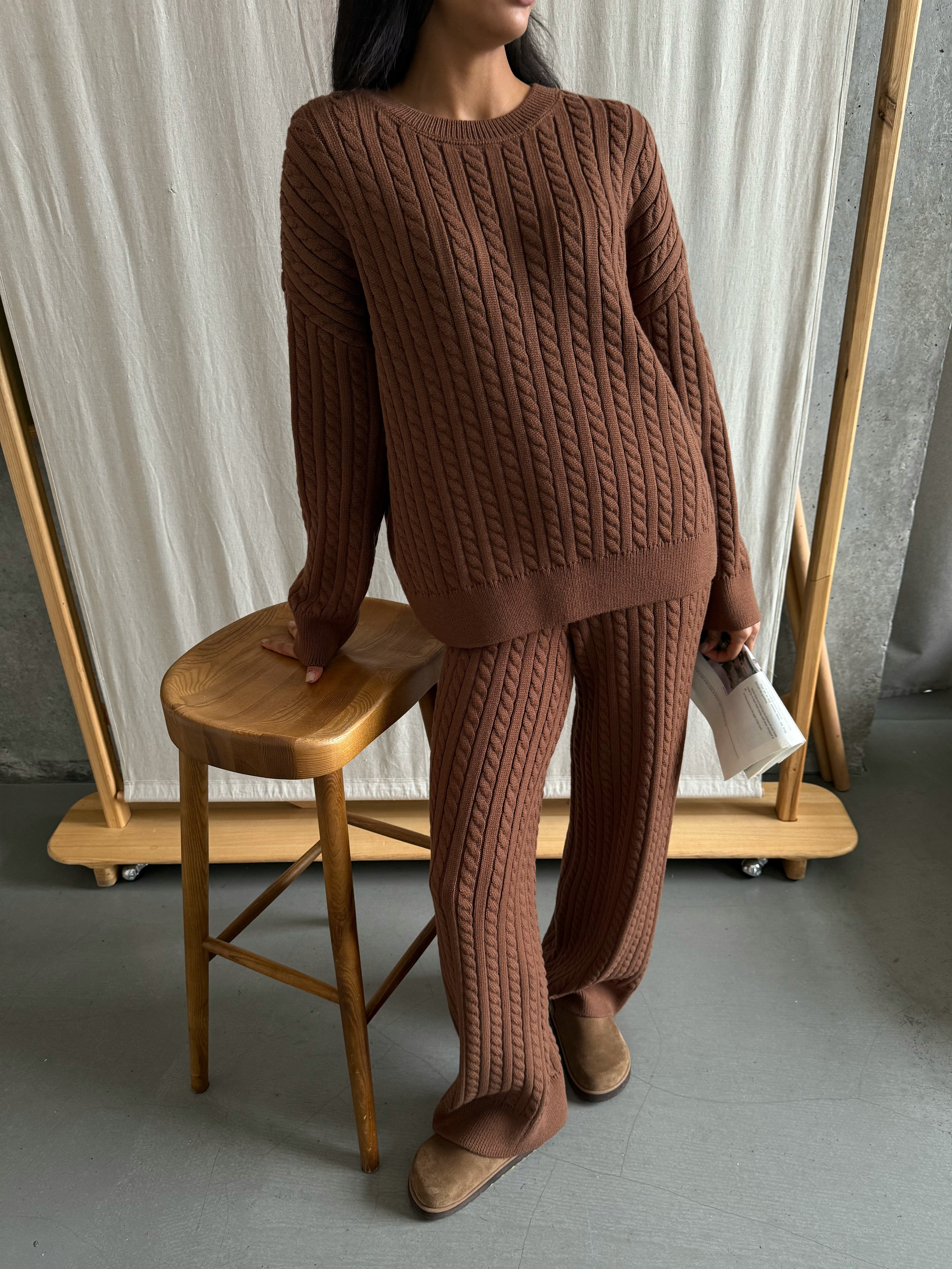 Костюм косичка шоколадного кольору