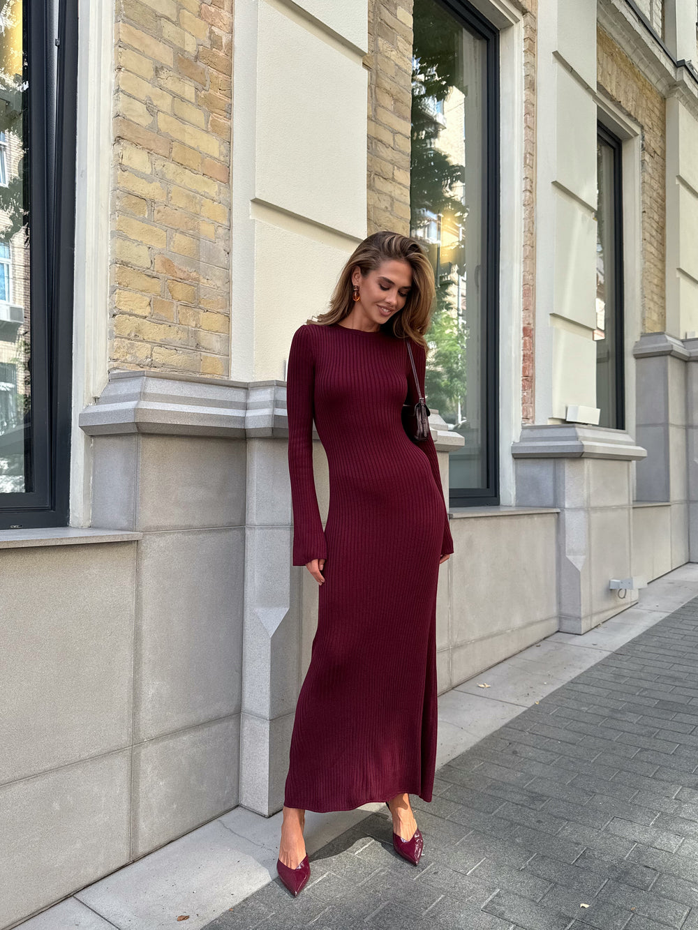 Сукня Стелла винного кольору