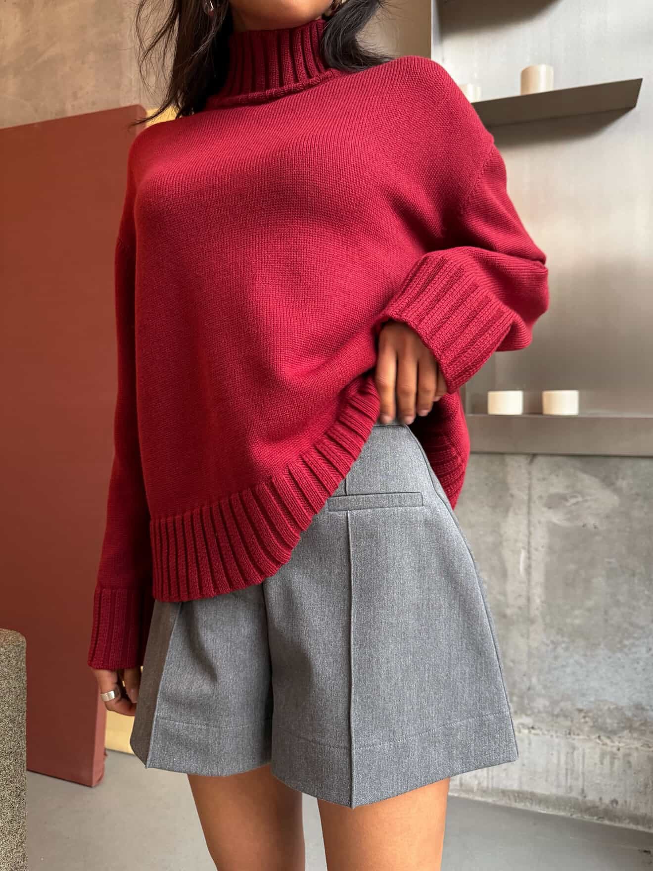 Шорти з вовни сірого кольору