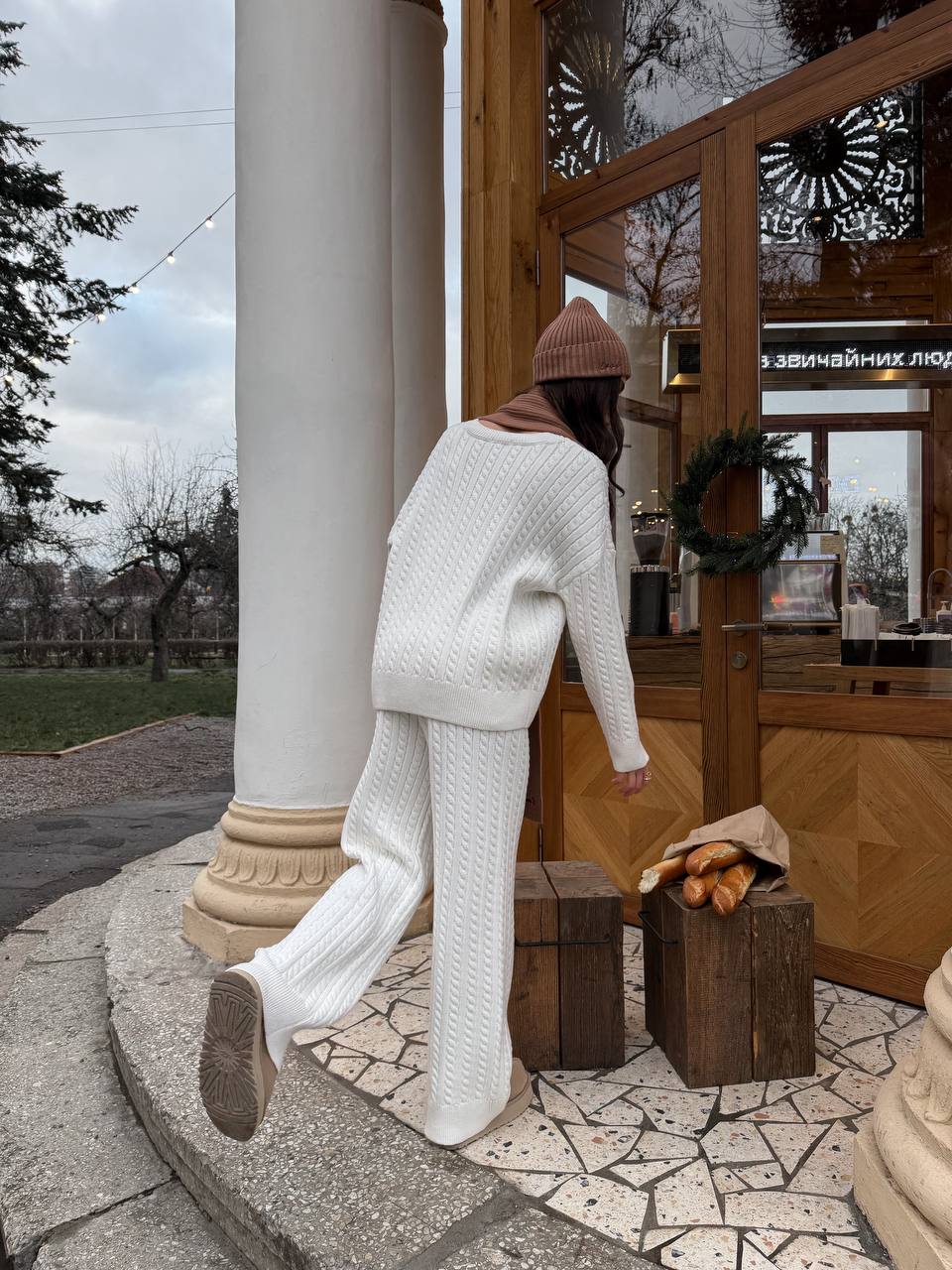 Костюм косичка в молочному кольорі